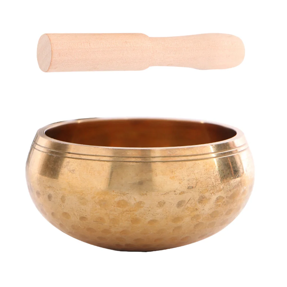 

1Set Copper Meditation Singing Bowl Practical Wooden Rod Intuitive Messages Yoga Meditation Sound Therapy Sound Bowl