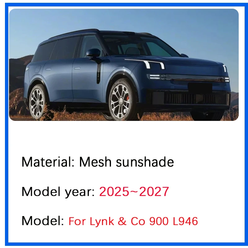 For Lynk & Co 900 L946 2025 2026 2027 Sun Visor Breathable Heat Insulation Side Window Cover UV Protection Shade Car Accessories