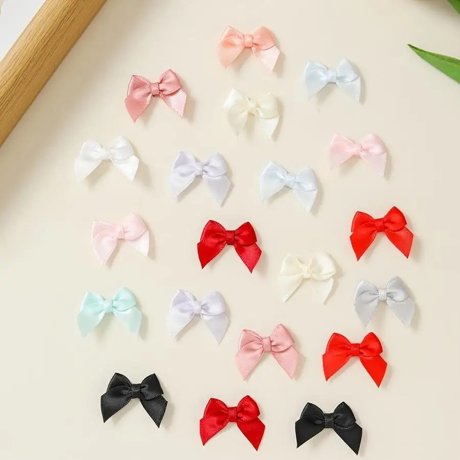 1/5/10/20/50/100pcs 30-Pack 1.5cm Waist Bow Handmade DIY Gift Wrapping Material, Clothing Accessories, Hair Accessory Decorative