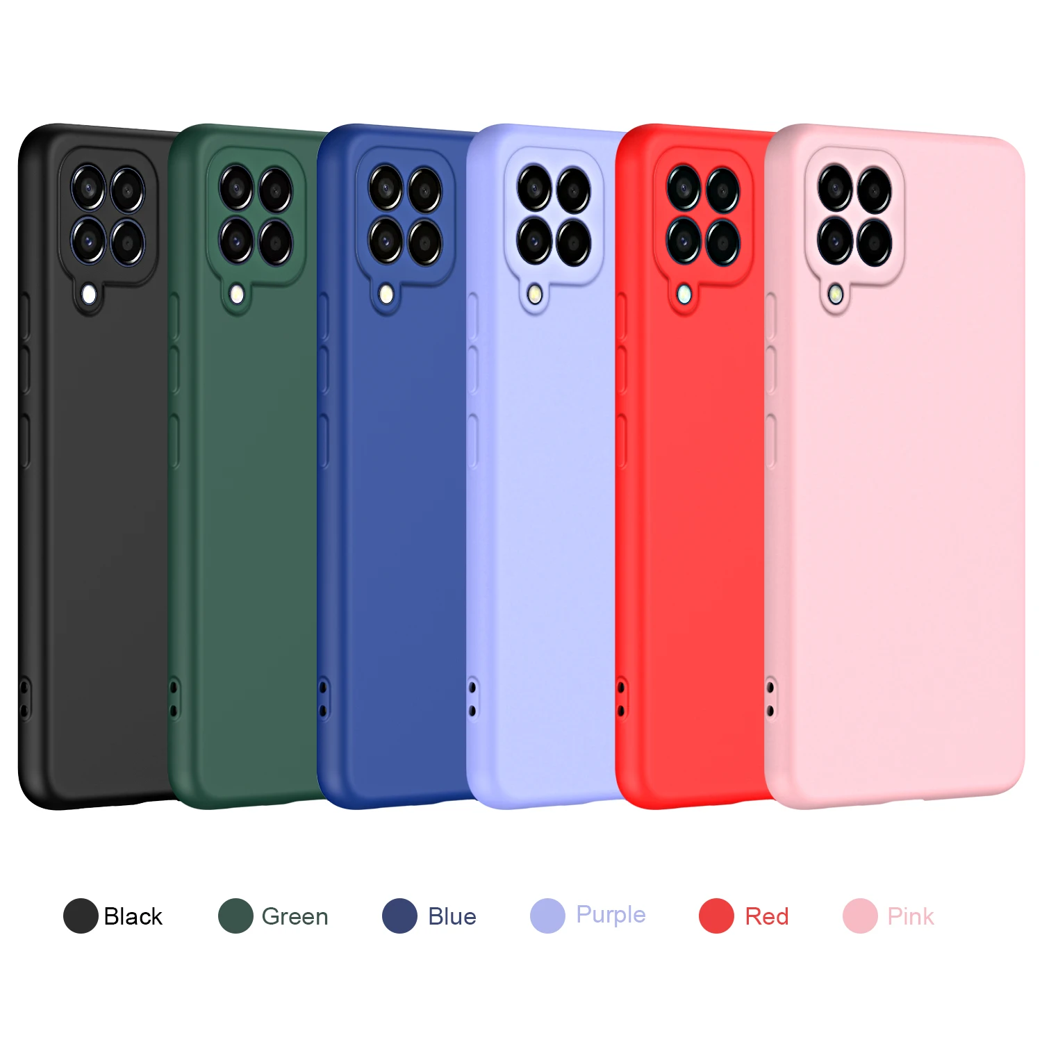 Luxus Original Telefon Fall für Samsung A12 M12 F12 Flüssigkeit Silikon Fundas Für Galaxy A12 4G 5G Kamera Schutzhülle fall – Detail 6