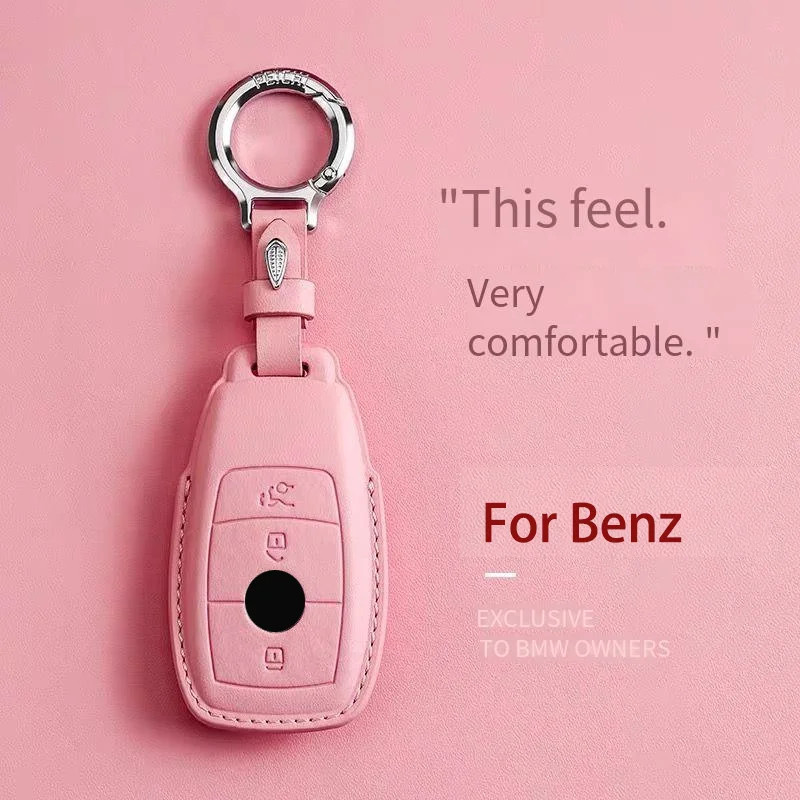 

Luxurious Leather for Mercedes Benz E S G Class GLC CLE CLA GLB GLS W177 W205 W213 W222 X167 AMG E200 Remote Car Key Case Cover