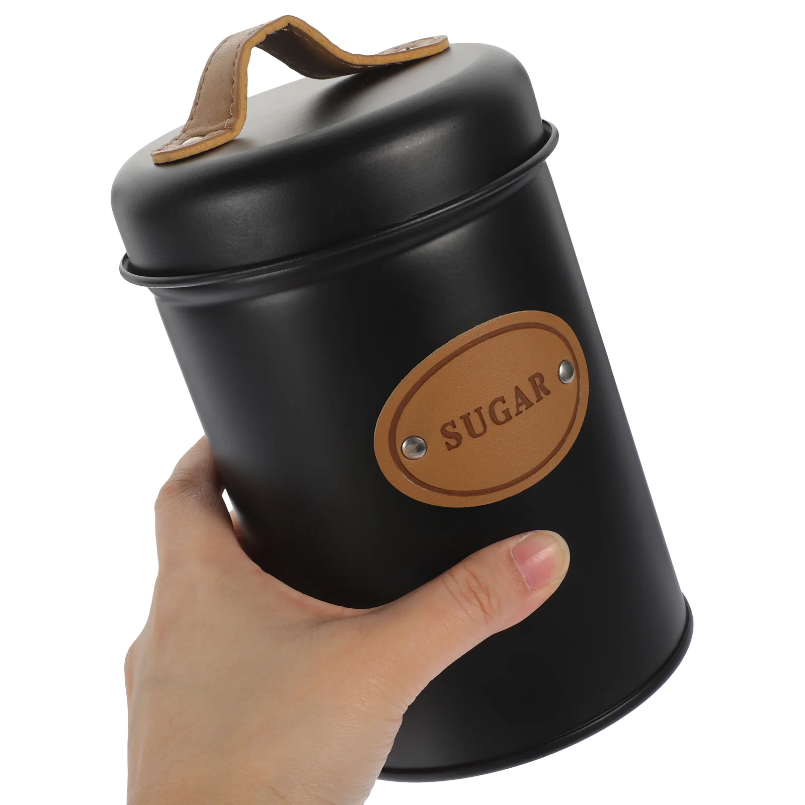 

1pc Coffee Sugar Canister Nordic Style Metal Food Canister For Tea Storage Holder Retro Jar Dry Food Container Beans Nuts