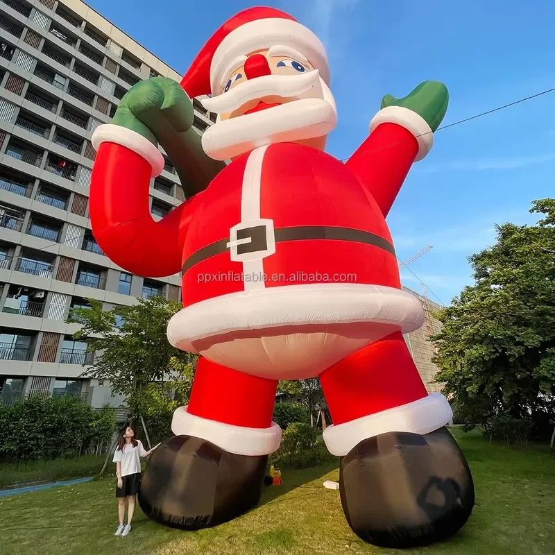 for Giant Inflatable Santa Claus with Hat and Mailbox Custom Christmas Outdoor Decoration for Xmas Holiday Garden Yard Decor