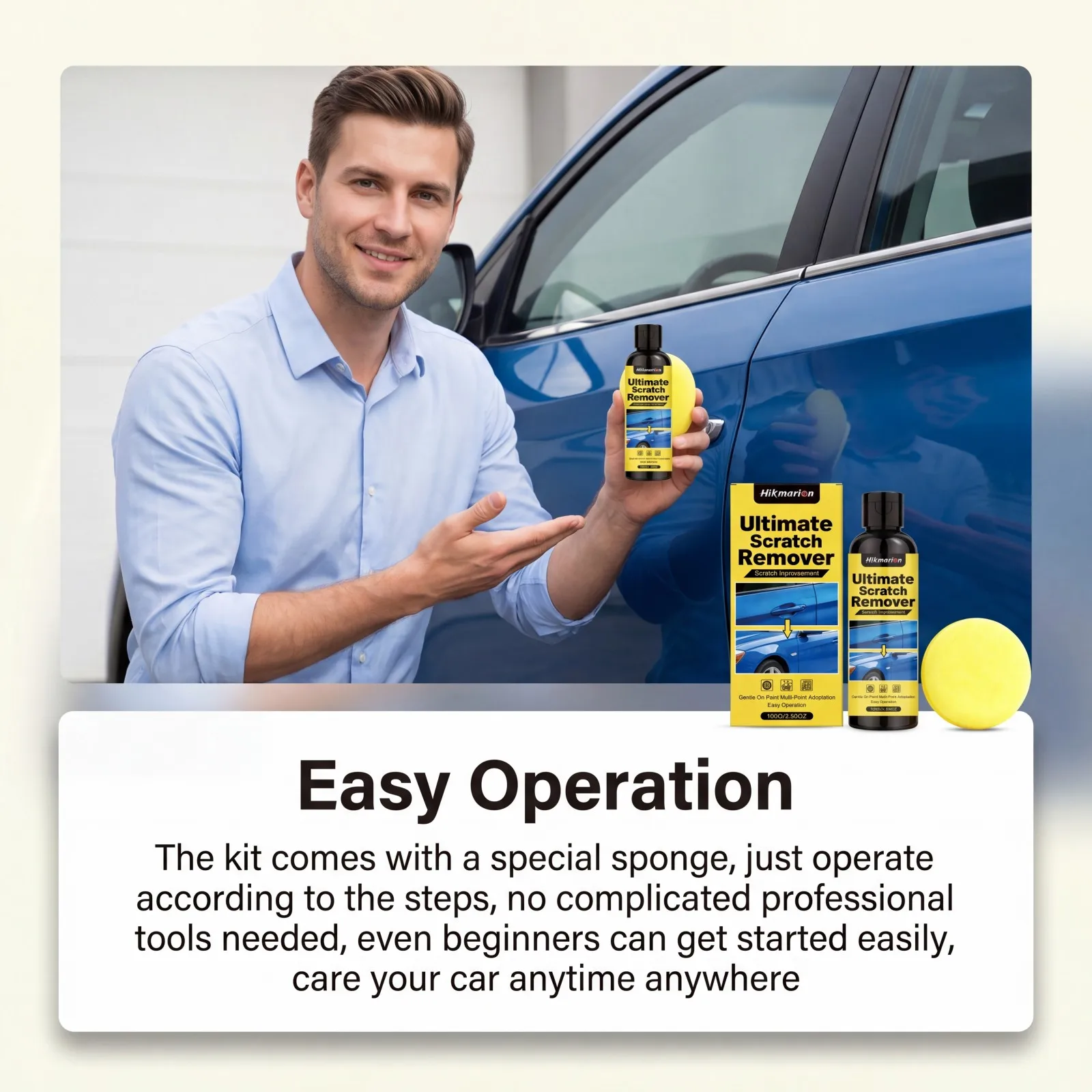 Autolack-Kratzerentferner-Set, Lackpolitur zur Wiederherstellung des Glanzes, Effektive Entfernung von Wirbeln und Wasserflecken, Lackpflege-Reparaturset – Detail 6
