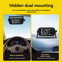 Car RV Truck TPMS 6 Wheels Sensor Solar Tire Pressure Monitoring System Temperature Clock Air Pressure Display Alarm
