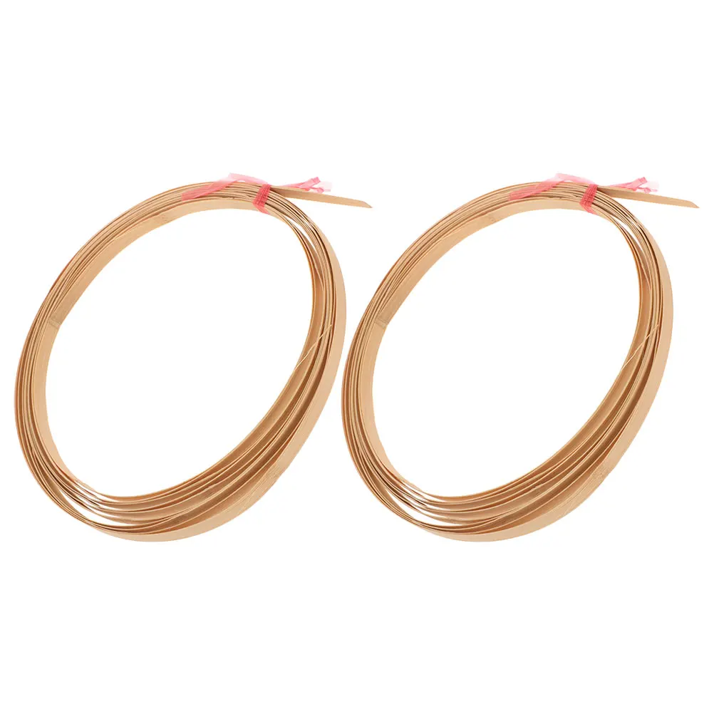 

2 Pcs Handmade Bamboo Weaving Materials Rattan Repair niture Restoration Basket Slices