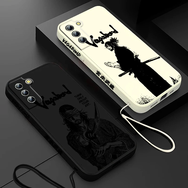 Miyamoto Musashi Vagabond Phone Case For Samsung Galaxy S24 S23 S22 S21 S20 Pro FE Plus Ultra Liquid Left Rope Cover