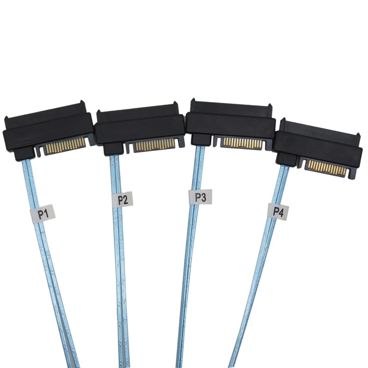 Mini SAS 36 SFF-8087 to (4) SFF-8482 Connectors with SATA Power 1 m