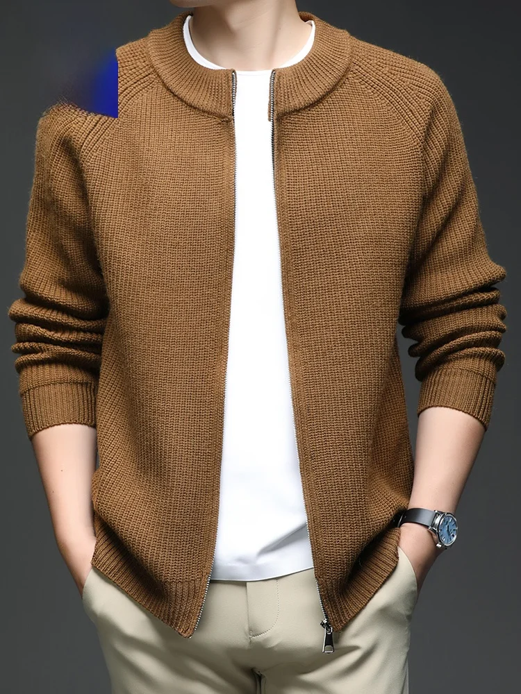 

Rn Men's Knitted Sweater Cardigan Casual Zipper Ne Warm Faionable Autumn Winter Outerwear Polyester Nylon Blend