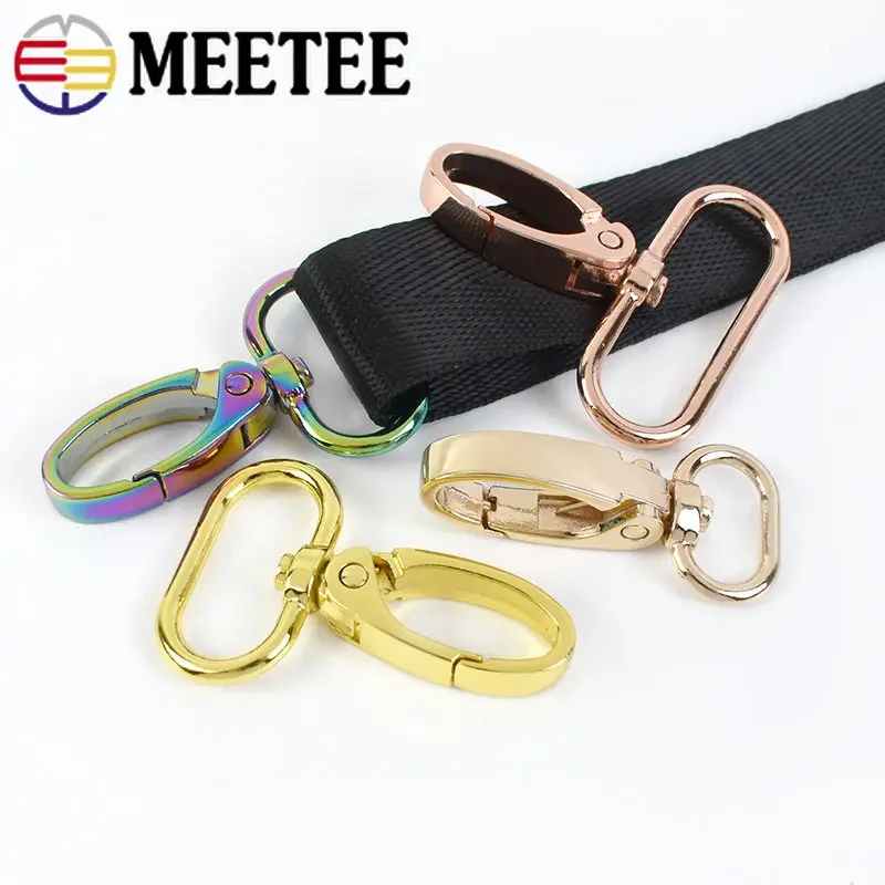 5/20 pz 16-38mm ganci girevoli borsa fibbie in metallo chiusura a fettuccia moschettone moschettone ganci per borse accessori in pelle fai da te