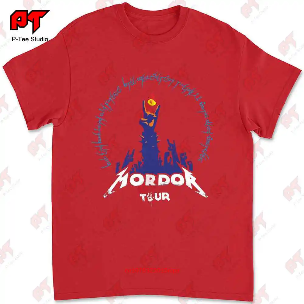Rock To Mordor Tour Lotr As Album Cover T-shirt 38AD