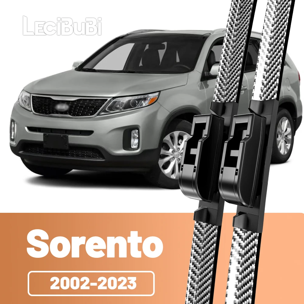 2 stücke Frontscheibe Scheibenwischerblätter Carbon Faser Scheibenwischer Für Kia Sorento XM UM MQ4 2002-2023 2010 2015 2019 2020 2021