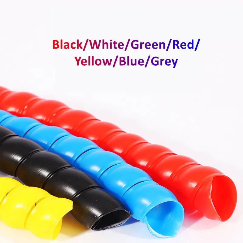 1/2/5Meters 8mm 10mm Line Organizer Pipe Protection Flexible Spiral Wrap Winding Cable Wire Protector Cable Sleeve Cover Tube