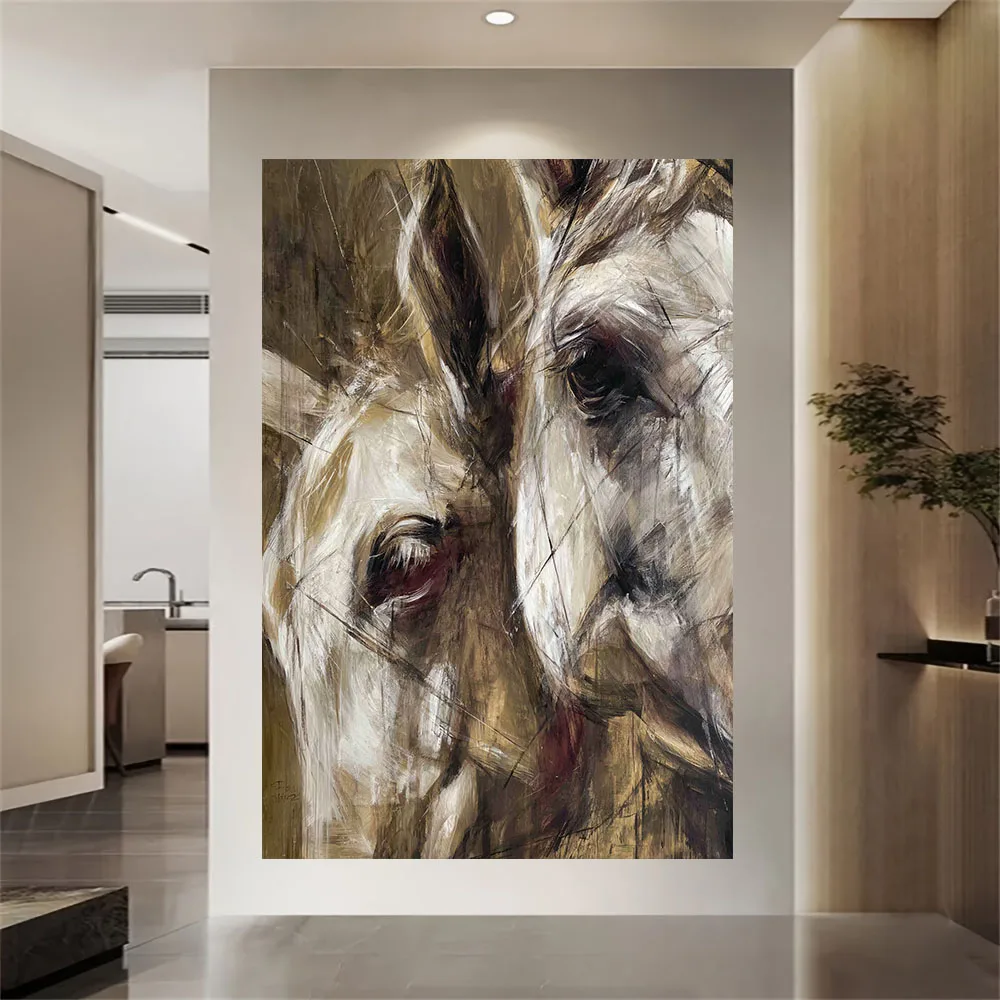 High-level painter hand-painted high-quality color abstract oil painting on canvas, beautiful texture abstract oil painting home