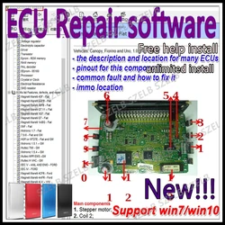 New ECU Repair Software ECU Modules Repair Pinout Immo Location Including Multimeters Transistor EEprom Defects Car Repair Tool