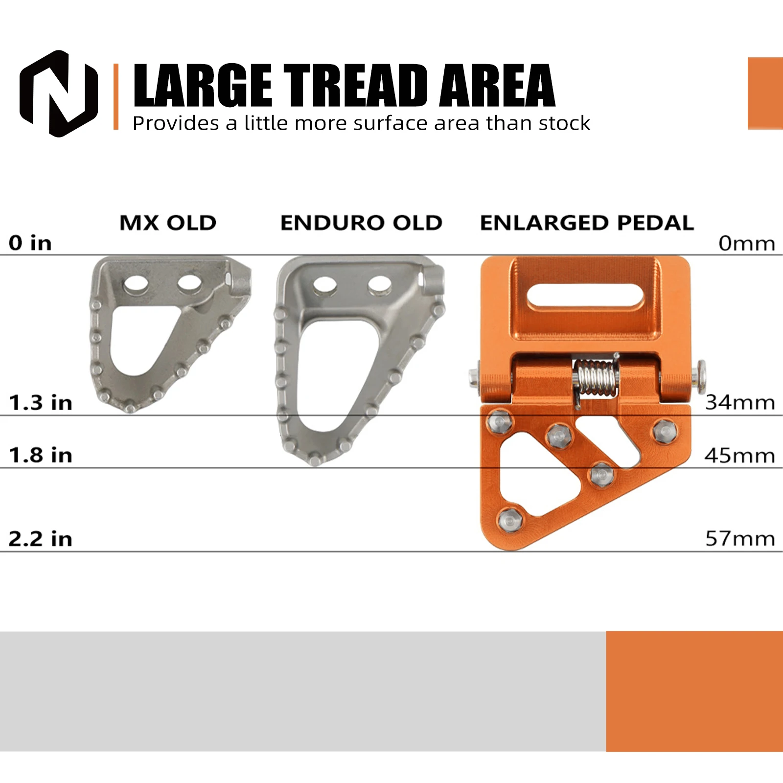 NICECNC Für KTM EXC 300 TPI SX 125 SXF 450 EXCF 350 XCW 500XC 300XCF 250 6D 2017-2024 Für Husqvarna Hinten Bremspedal Schritt Tipps – Detail 2