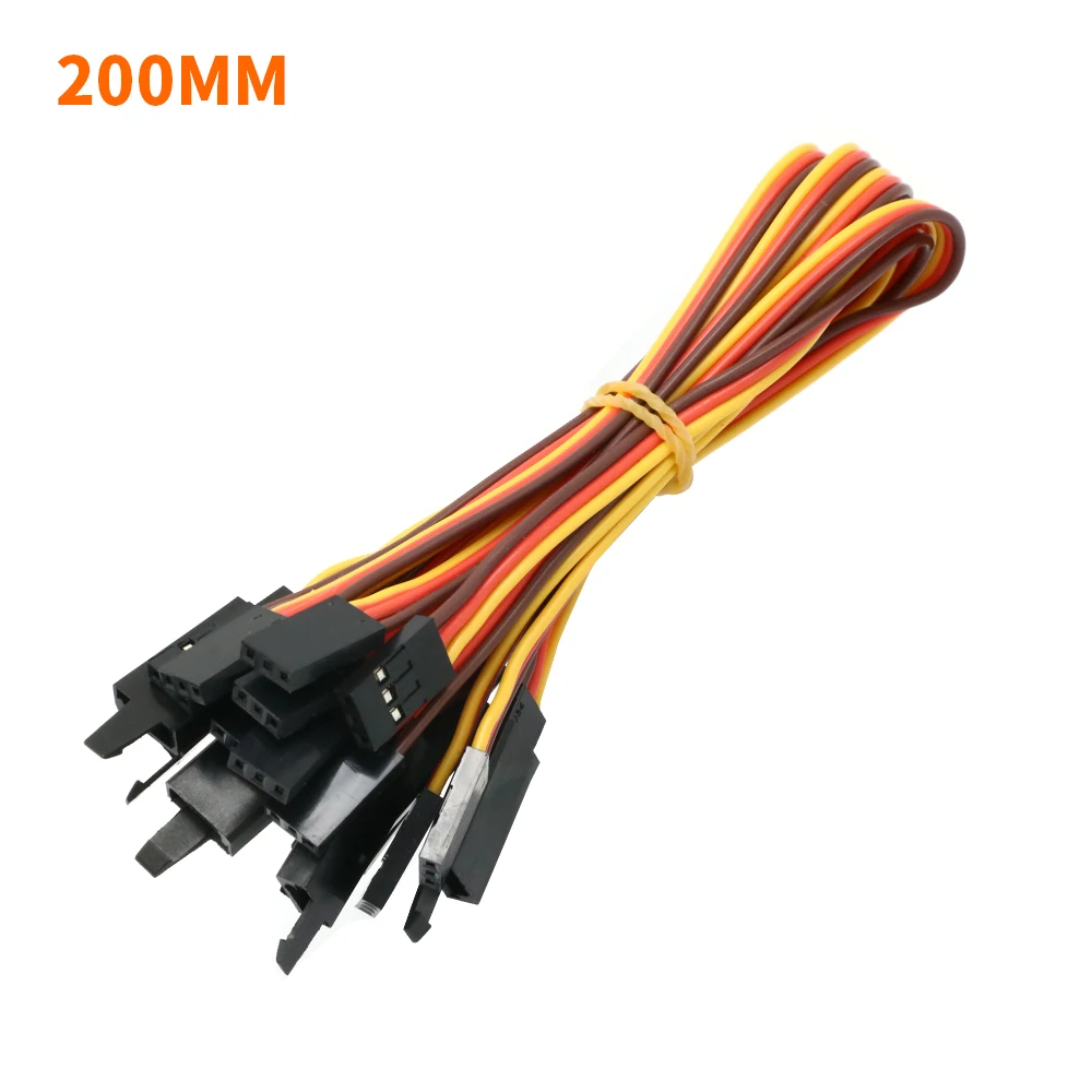 10 Stück 100 / 150 / 200 / 300 / 500 / 1000mm Anti-Verlust 60-adriger Servo-Verlängerungskabel für RC Futaba JR Stecker auf Buchse