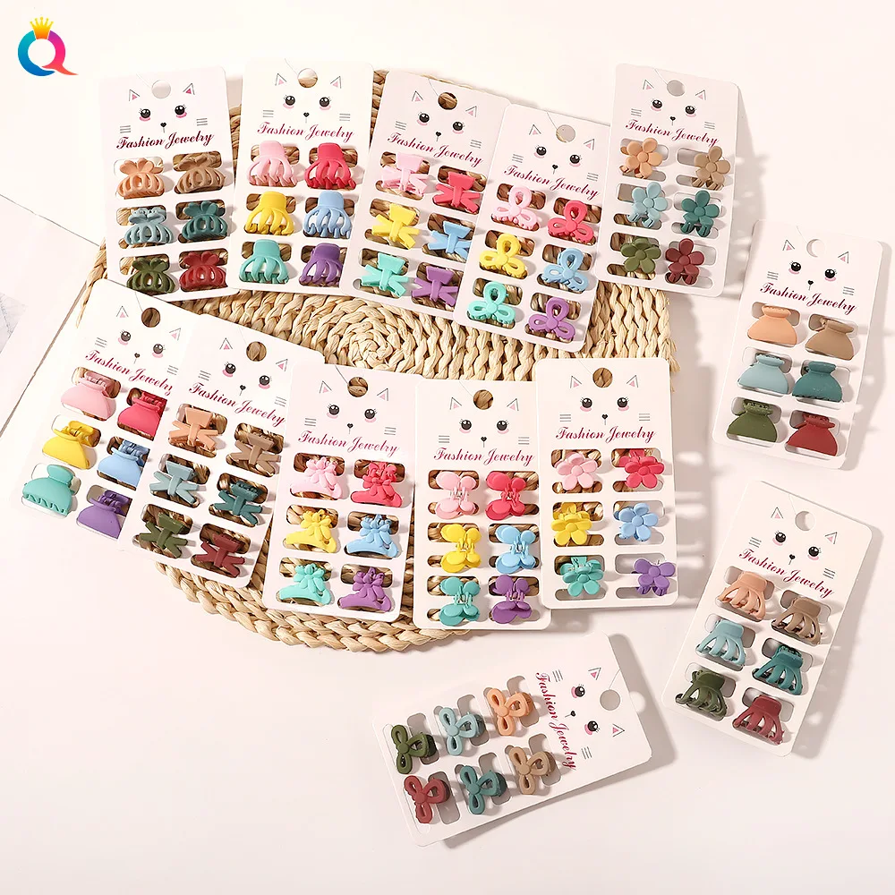 

Mini Hair Claw Clips Korean Style Amber Color Morandi Tone Hair Grips for Women Forehead Bangs Baby Hair Styling