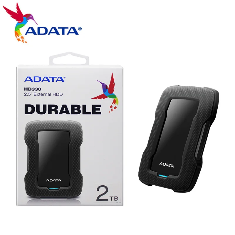 ADATA HD330 External HDD 1TB 2TB Portable 2.5'' External Hard Disk Drive Encryption Slim Durable 2TB HDD for Laptop Desktop