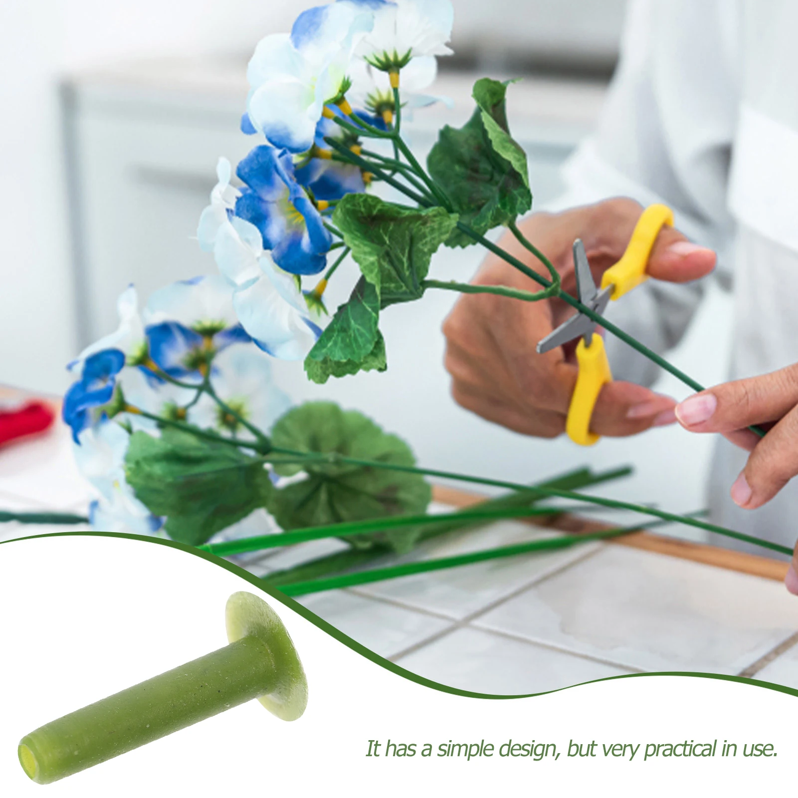 

100 pcs Pole Nails Plastic Flower Pole Nails Arrangement Tools Spiral Nail Floral Accessories Diy Flower Fittings Pegs