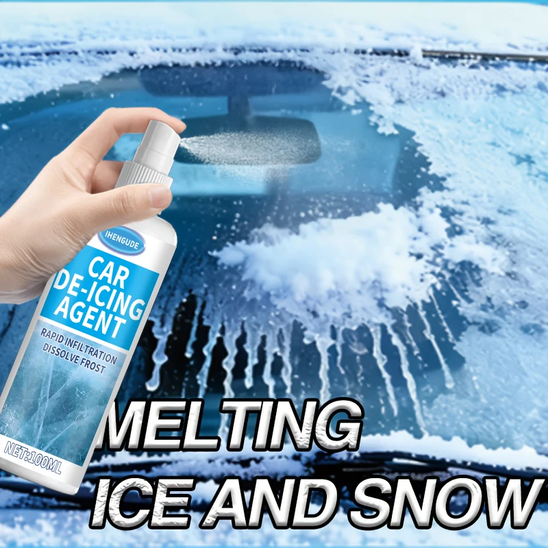 Large-Capacity Multi-Functional Car Ice Remover, Household Glass Defrosting and Snow Melting Spray, Quickly Removes Frost, Snow and Ice, Protects Your Car