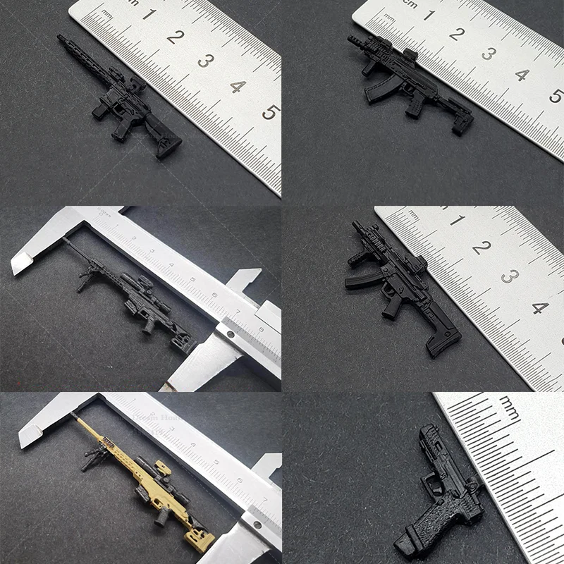 1/18 Scale Male Accessory Simulation Restore Combat Scenario Guns Model Self-assembled Toys For 3.75-inch Action Figure Soldier