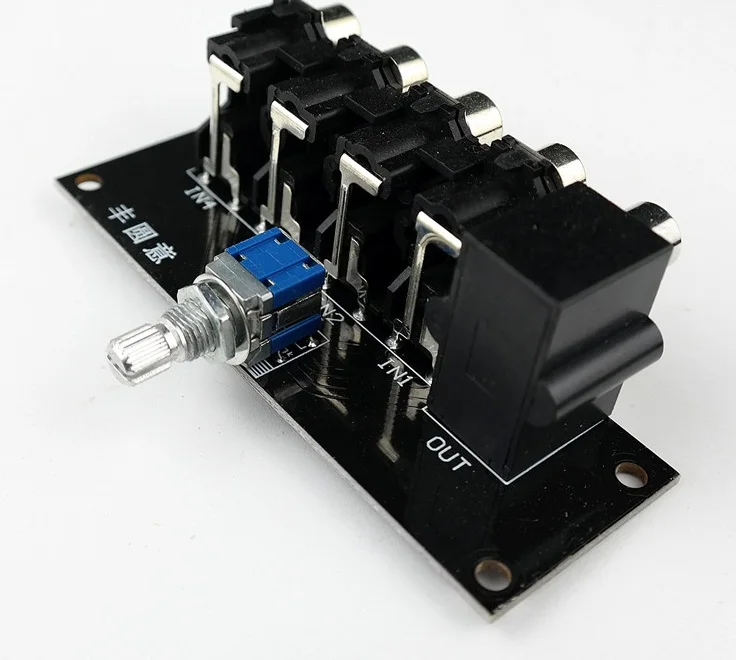 Audio Signal Switch Input Selection Board RCA 4 Ways Audio source Signal Relay Selector Switching Board for Home Theater