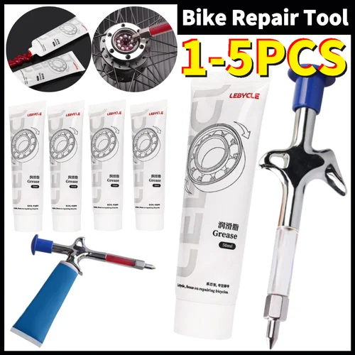 1-5 uds lubricante de grasa para bicicleta pistola de grasa de aluminio lubricante de aceite para bicicleta rodamiento de bolas lubricante jeringas de grasa