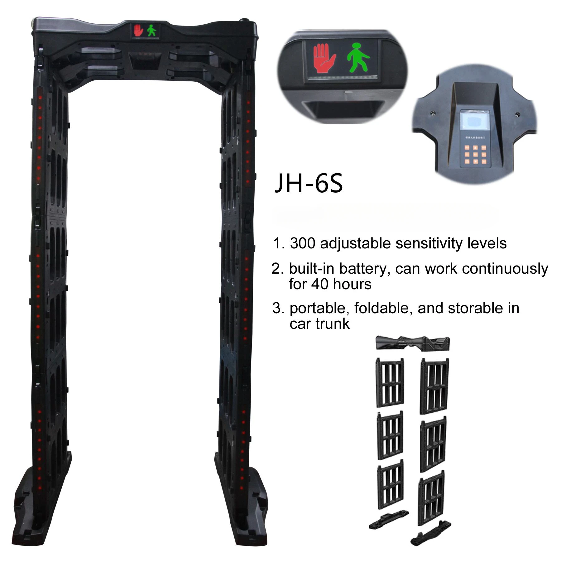 

Portable Foldable Door Frame Archway Body Scanner Metal Detector Gate Walk Through Metal Detector