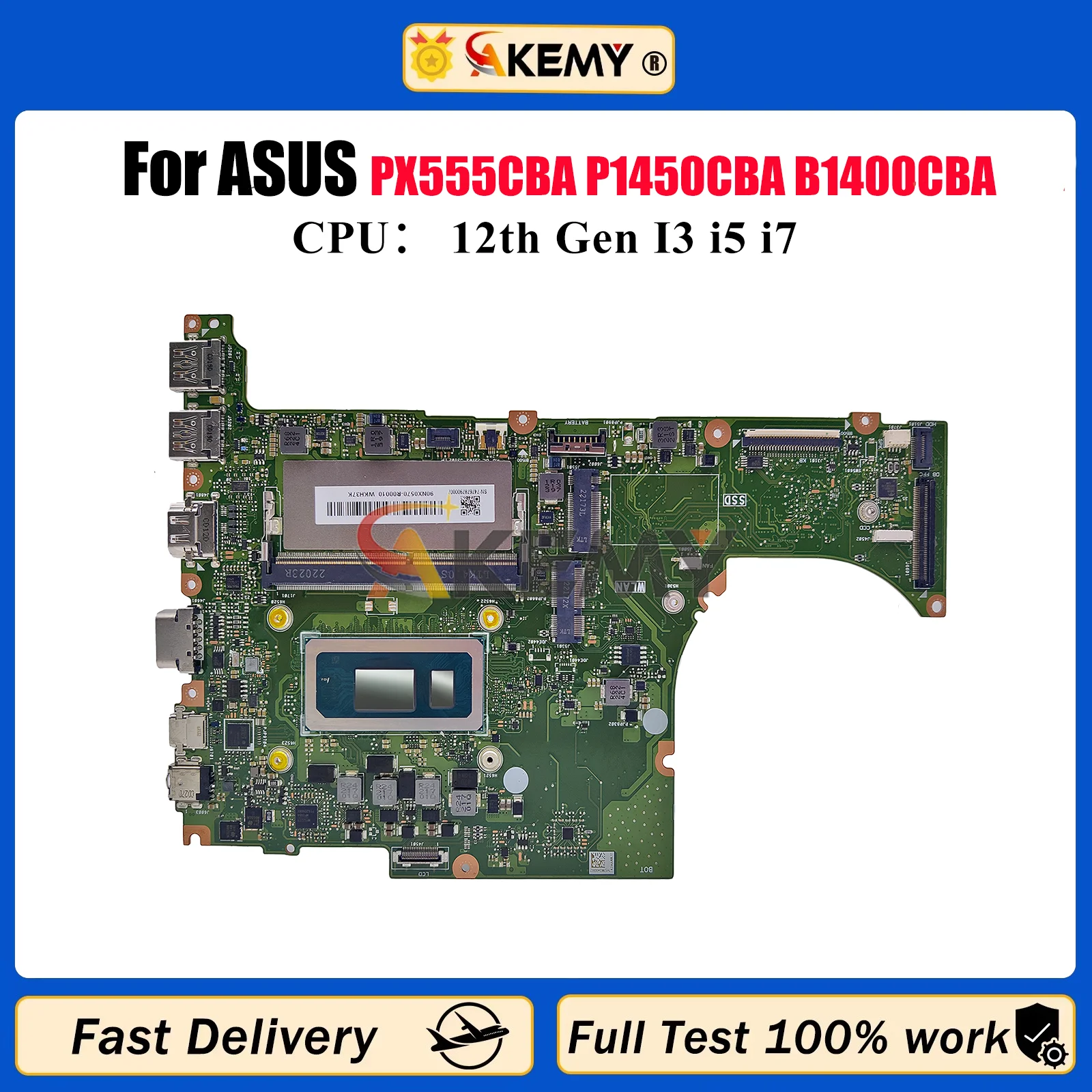 

B1400CBA Материнская плата для ноутбука ASUS ExpertBook B1400CB PX555CBA P1450CBA B1400CCBA Материнская плата для ноутбука с 12-го поколения I3 i5 i7