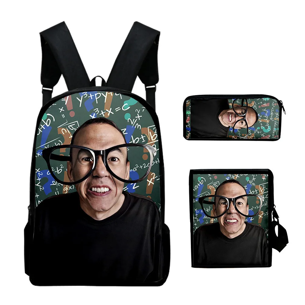 Harajuku Youthful Gilbert GOttfried 3D Print 3pcs/Set Student Travel bags Laptop Daypack Backpack Shoulder Bag Pencil Case