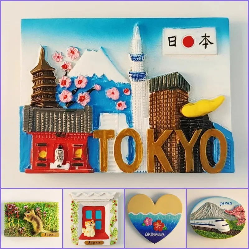 

Japan Travelling Souvenirs Tokoy Fridge Magnets Mout Fuji the Shinkansen Okinawa Fridge Stickers Wedding Gifts Home Decor