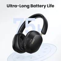 Casque Bluetooth sans fil hybride, suppression active du bruit, écouteurs Hi-Res Sat, casque audio spatial AC 75H, 43dB, choix 6