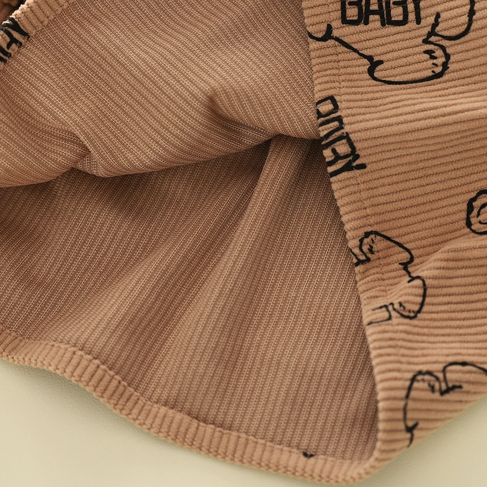 Humor Bear Kinderanzug, neue Herbstmode, Cordjacke mit Bärenmotiv, A-Linien-Schnitt, Hip-Hop-Kleidung, 2-teiliges Mädchen-Kleidungsset – Detail 7