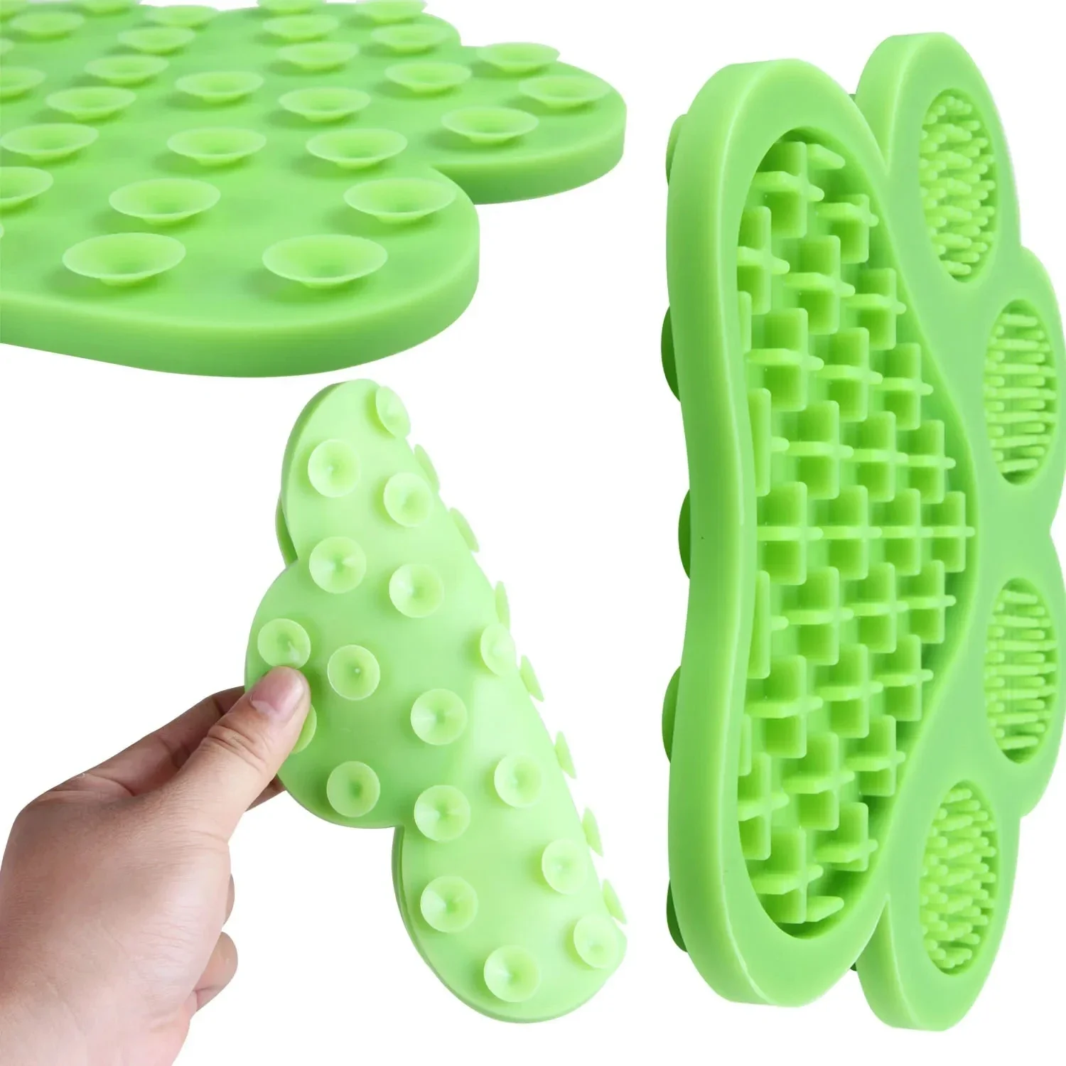 Dog Paw Silicone Pet Licking Mat Pet Slow Food Tray Dog Bath Distraction Silicone Dog Suction Cup Food Guard Training