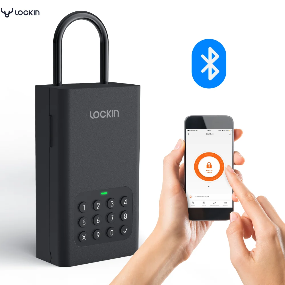 LOCK IN Smart Key Storage Lock Box L1 Wireless Password Key Safe Alloy Box IPX5 Waterproof for Tuya APP