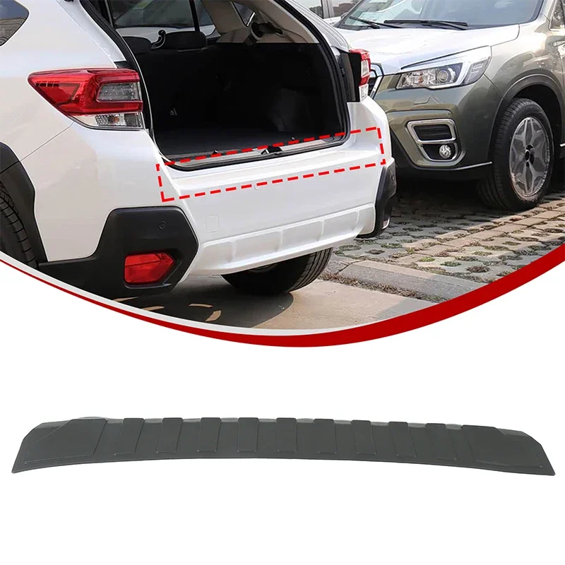 For Subaru XV Crosstrek 2018-2023 TPE Black Car Trunk Bumper Decorative Guard Sticker Protection Modification Accessories 1Pcs