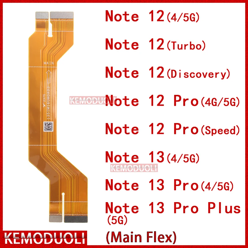 

Main Board Flex for Xiaomi Redmi Note 12 13 Pro Plus + Discovery Speed 4G 5G Motherboard Connector Cable