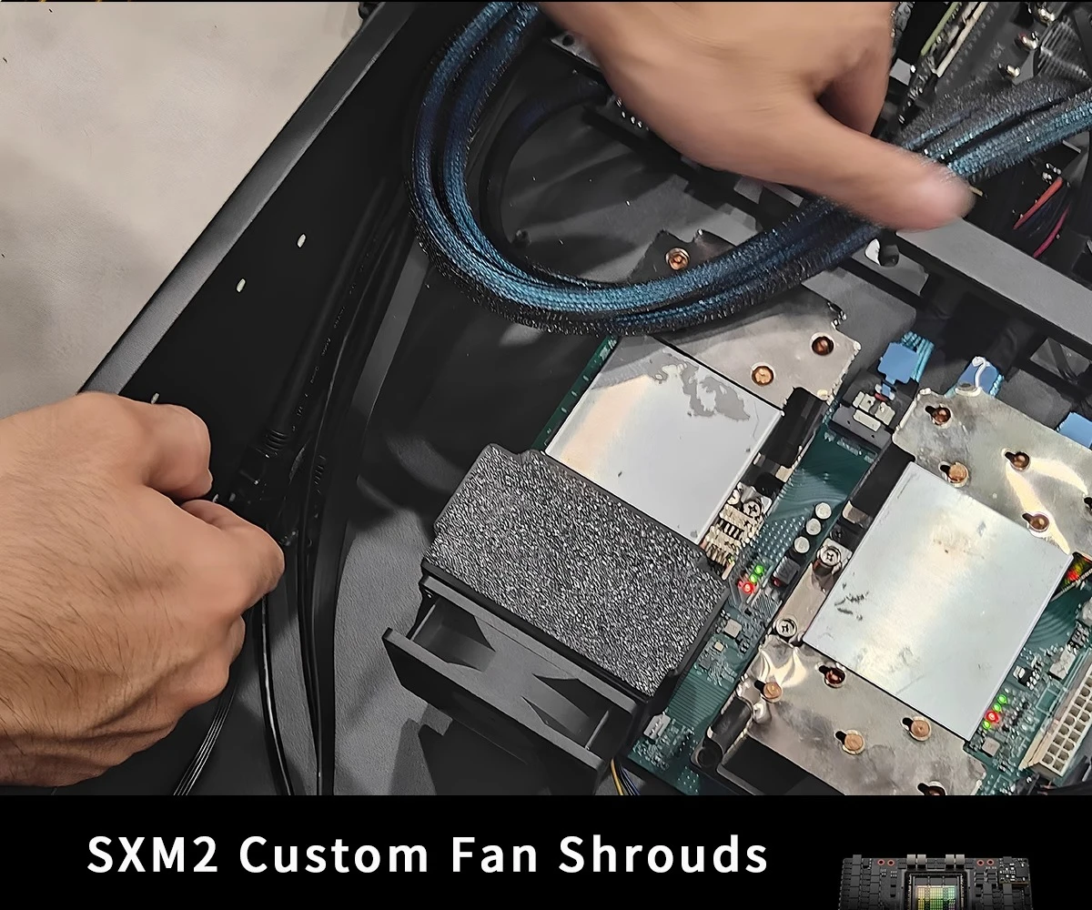 

NVIDIA SXM2 V100 P100 Graphics Processing Unit With Added 4U Cooling Fan Shroud