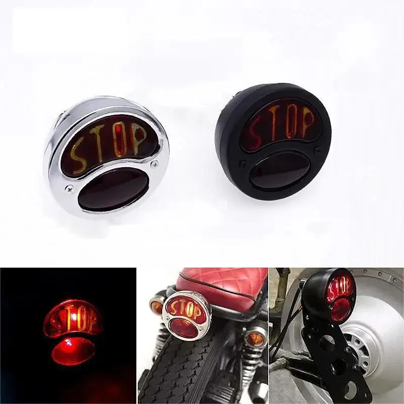 

1 Pcs Motorcycle Taillight Red Brake Light Moto Accessories Turn Signal Rear Lamp Brake Stop Light For Harley Cruiser Cafe Racer