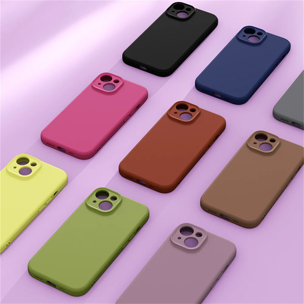 غطاء شحن لاسلكي من السيليكون السائل لهاتف آيفون 16 15 14 12 11 13 Pro Max 16 Plus حافظة هاتف Magsafe مغناطيسية أصلية