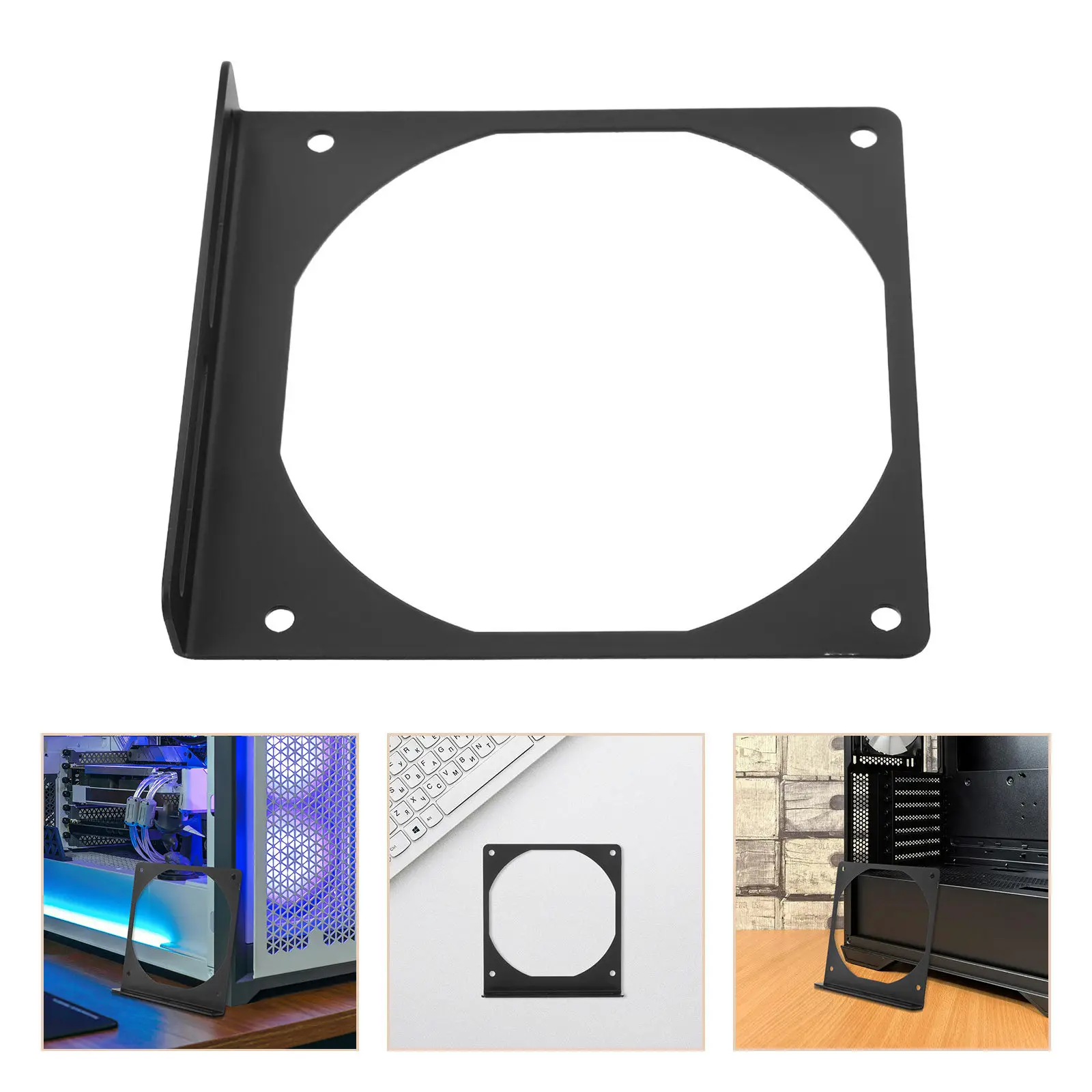 Radiator Fan Mounting Holder Premium Metal Build Compact Size for Pc Builds Efficient Heat Dissipation Fan Mounting Kit Cooling