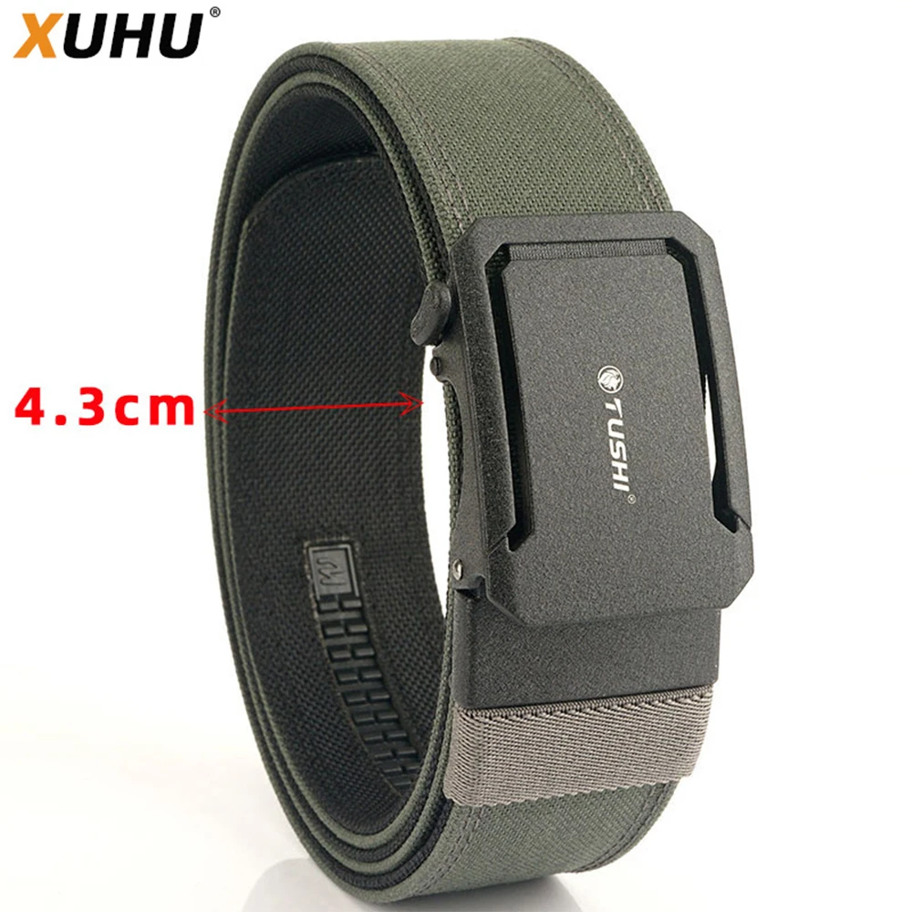 

XUHU 1.7 inch Army Tactical Belt Quick Release Military Airsoft Training Molle Belt Outdoor Shooting Hiking Hunting Sports Belt