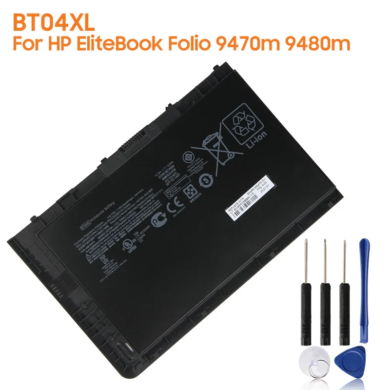 

Сменная батарея BT04XL для HP EliteBook Folio 9470m 9480m BA06XL H4Q47AA 687945-001, аккумуляторная батарея для планшета