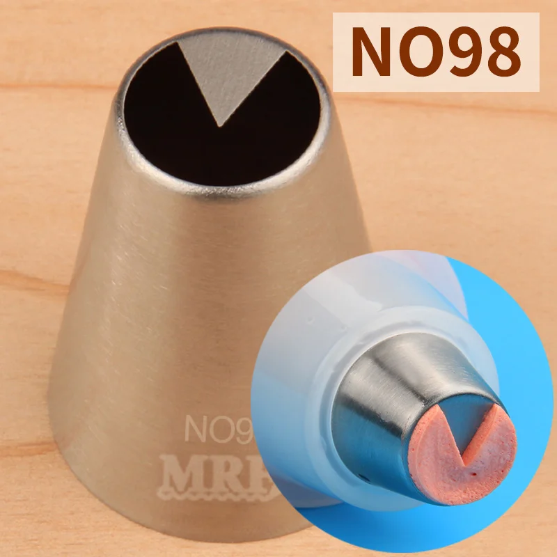 Free Shipping Stainless Steel 18/8 Russian Flower Piping Nozzle DIY Cakes Cupcakes Icing Tip #NO98