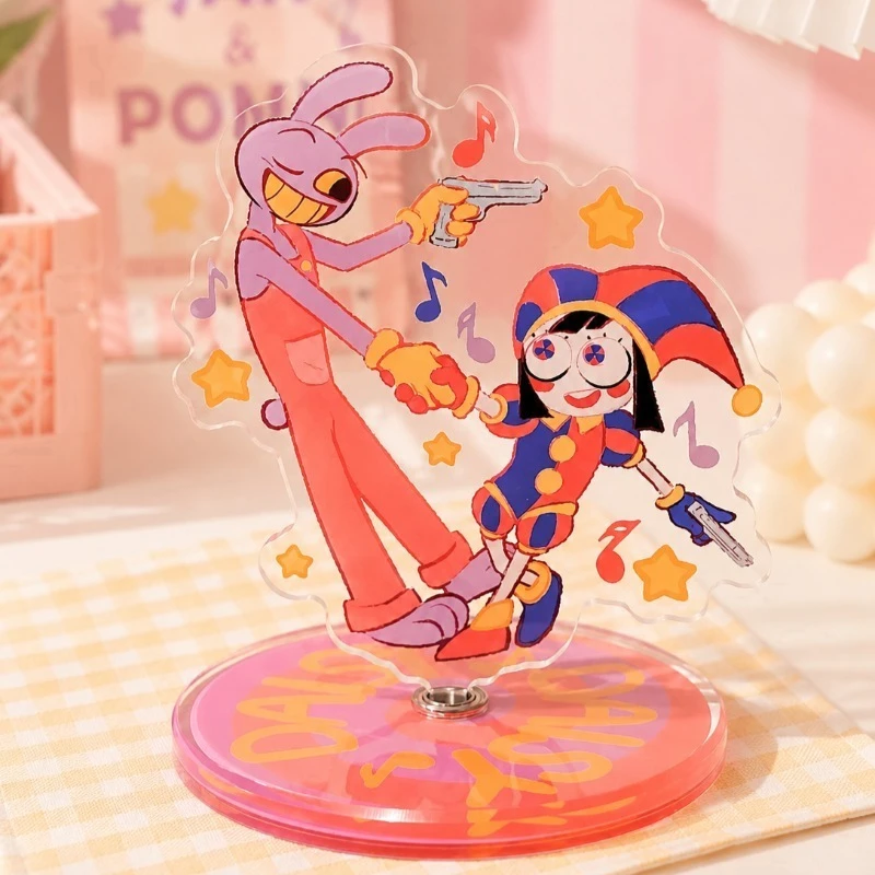 Drehbarer Standee für TADC Pomni Jax Acryl Drehständer Anime Desktop Cartoon DIY Sammlerstücke Geschenk für Freund Geburtstag
