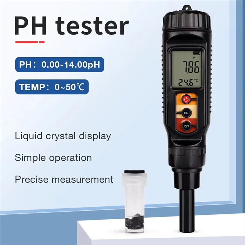 A66F-Food Grade PH Meter Soil Dough PH/Temperature Detector For Meat Cheese Bread Analyzer Meter