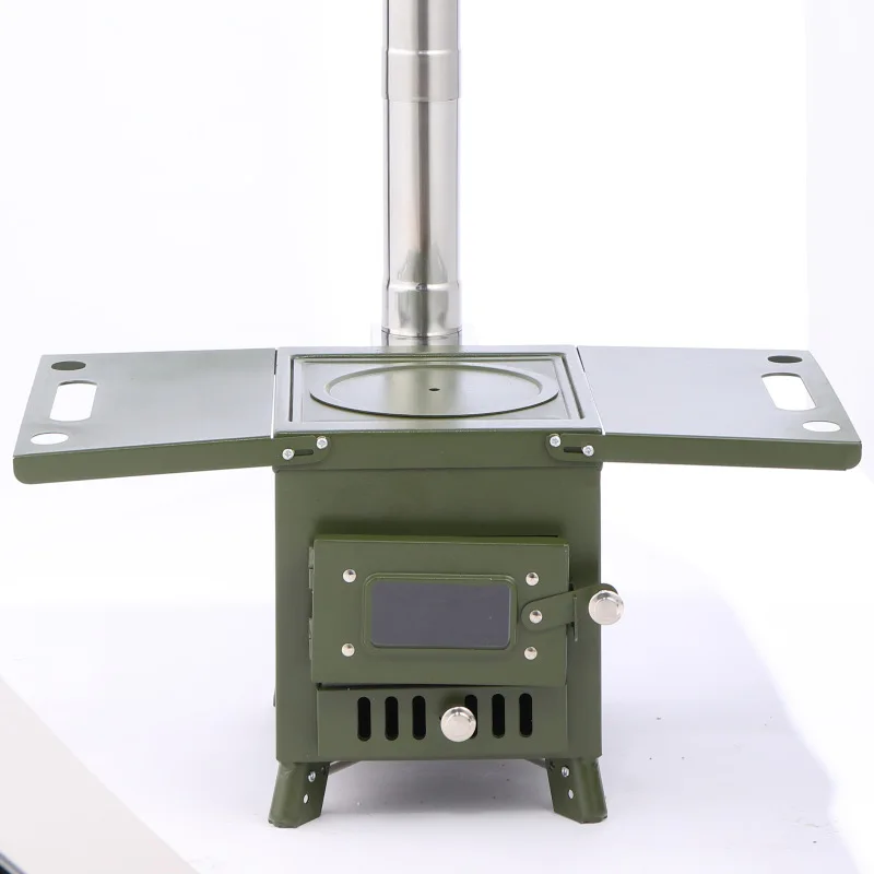 

Бездымный уголь для приготовления пищи, портативный открытый домашний кемпинг, дровяная походная печь, рыболовная угольная печь с длинной трубкой для палатки