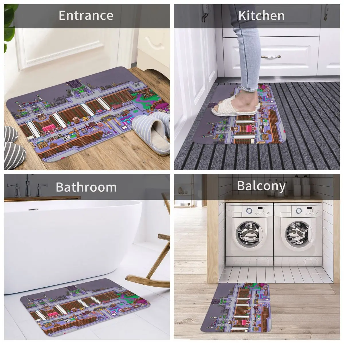 Earthbound Game Bath Mat Mother 3 New Pork City Doormat Living Room Carpet Outdoor Rug Home Decor