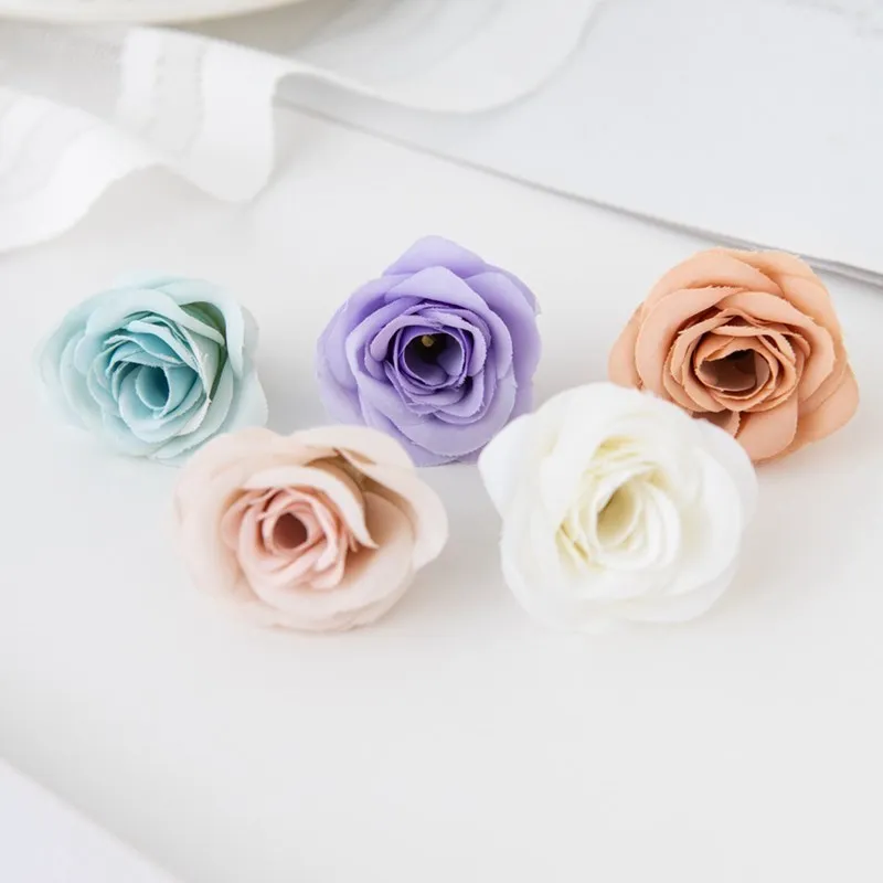 10 Stück Seiden-Kunstblumen Rosenköpfe Großhandel Gartenbogen Heimdekoration Hochzeitsstrauß DIY Blumenvasen-Zubehör – Detail 4